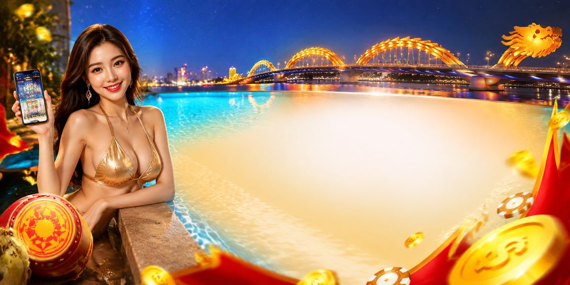 Không khí lễ hội bài bạc trực tuyến tại Đà Nẵng với màn hình neon chiếu kết quả trực tiếp