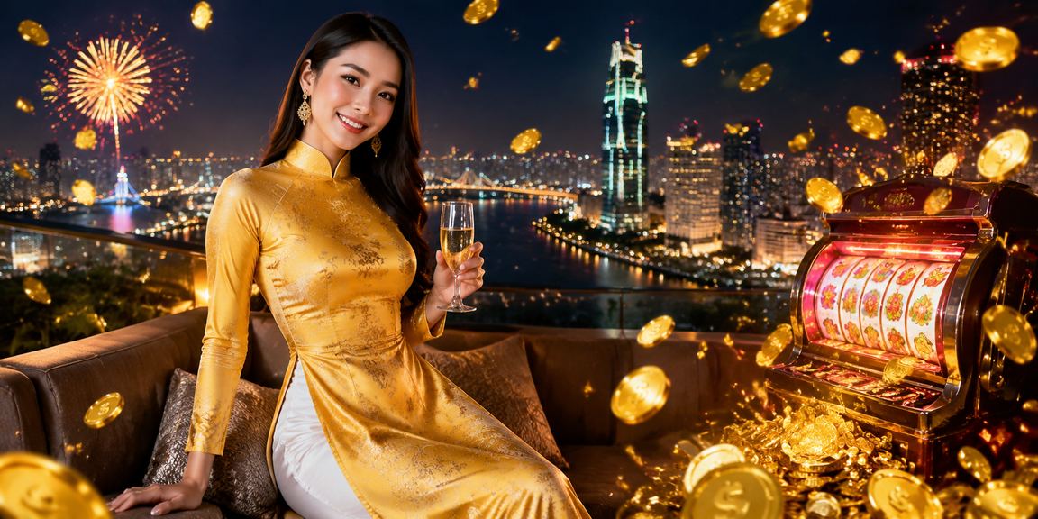 Người chơi tại TP.HCM trải nghiệm slot game trực tuyến với giao diện neon trên điện thoại